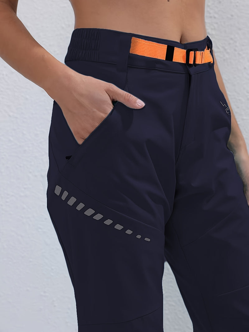 Women's Sports Long Pants, Stretchy Fitted Design with Adjustable Elastic.