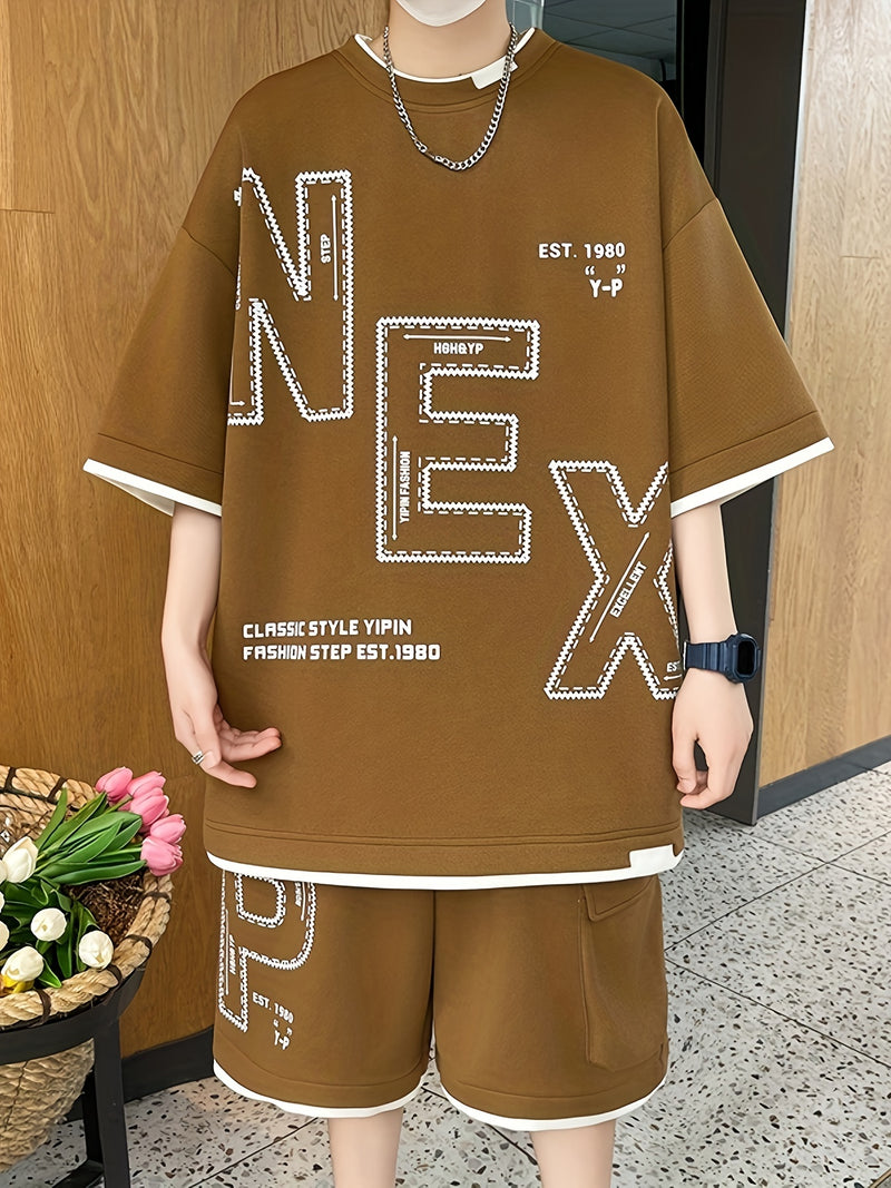 Sportswear Set, Youth Student Casual Two-Piece Outfit.