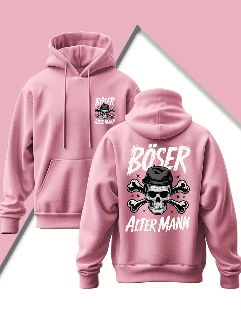 Men's Edgy Gothic Hooded Sweatshirt.