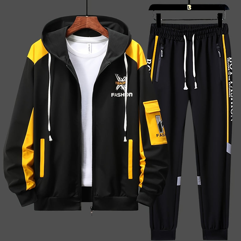 A Two-Piece Set Consisting of a Hooded Top And Pants.