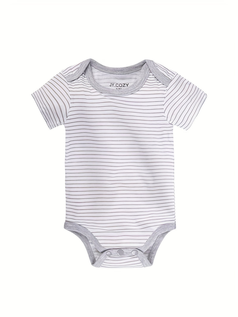 5pcs Cute Baby Girl 100% Cotton Short Sleeve Bodysuits.