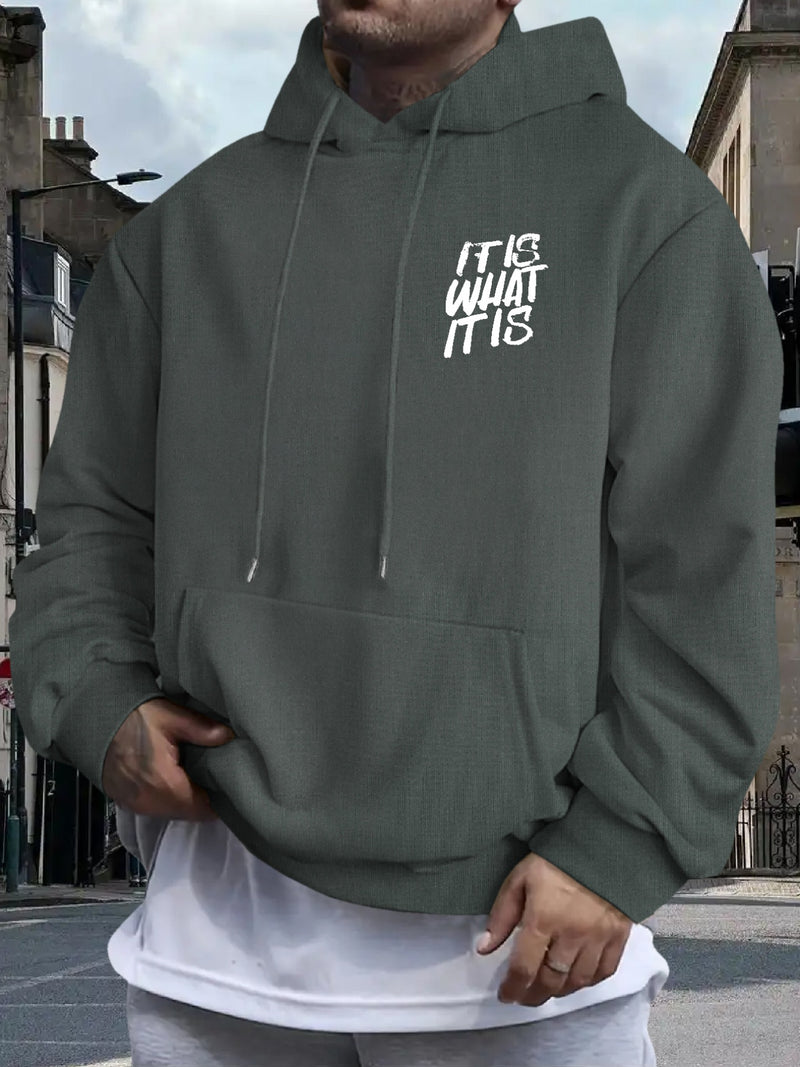 Men's Hooded Printed Sweatshirt.