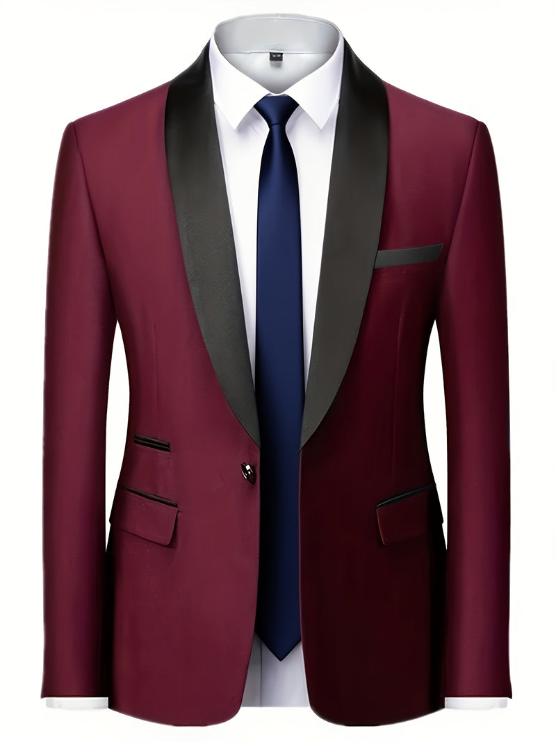 A Men's Three-Piece Suit Consisting of a Blazer, Vest, And Trousers.