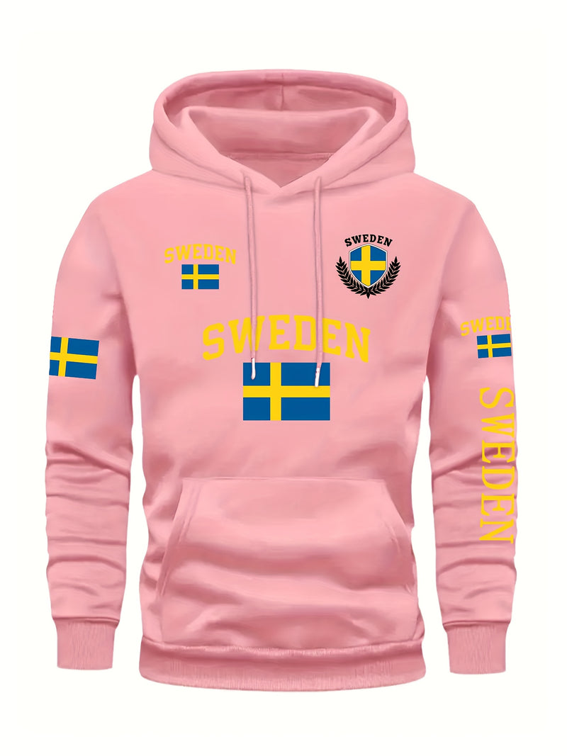 This Is Where I Live" Swedish Flag Emblem Fashion. Multi-Pattern Print.