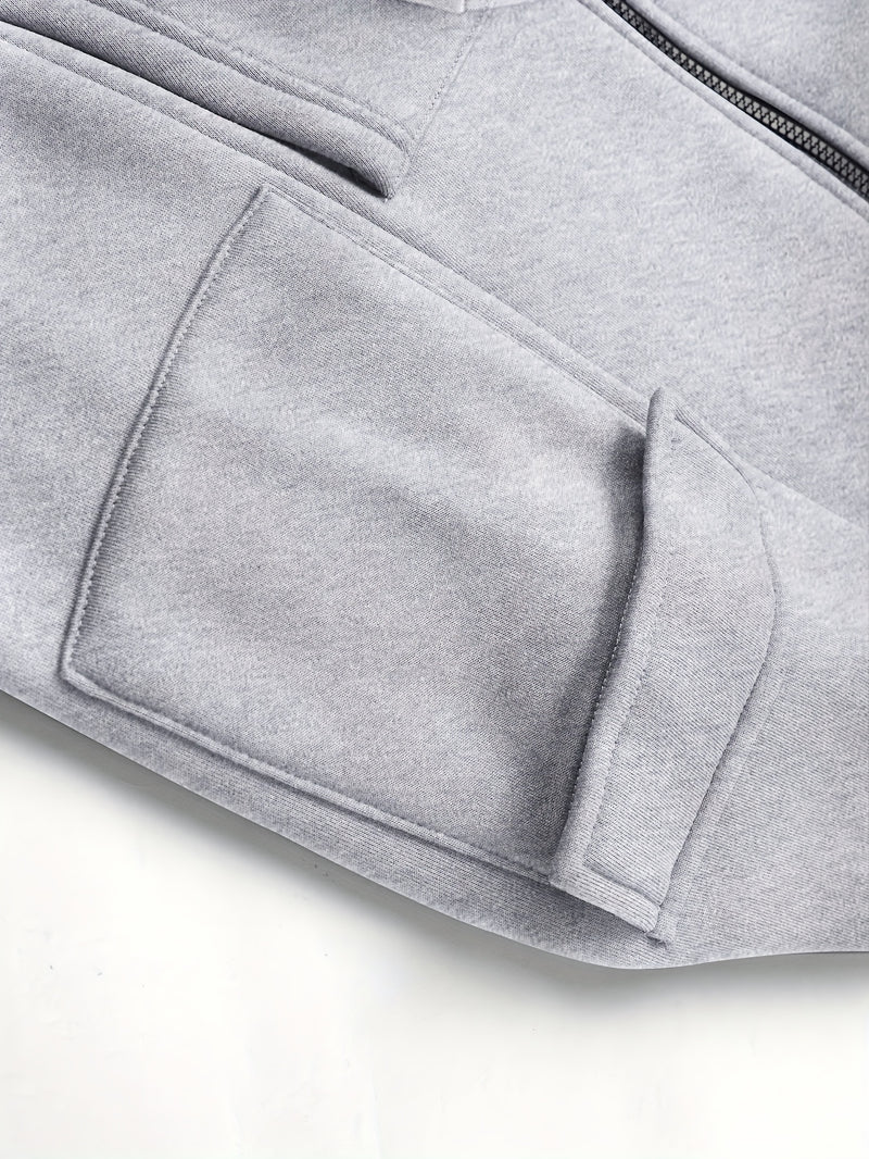 Men’s New Trendy Fashion Zip-Up Hoodie and Loose Cargo Pants.