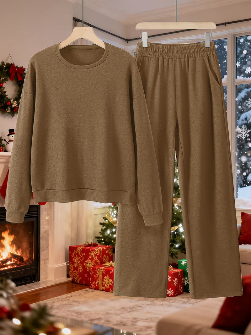 Autumn/Winter New Women's Fabric Two-Piece Set.