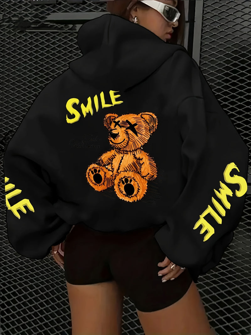 Women's clothing cartoon streetwear graphic print hoodie.