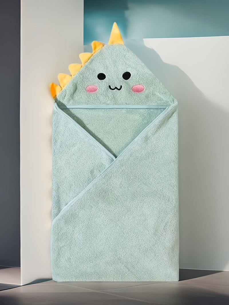 1-Pack Kids Hooded Bathrobe - Animal Cartoon Design.