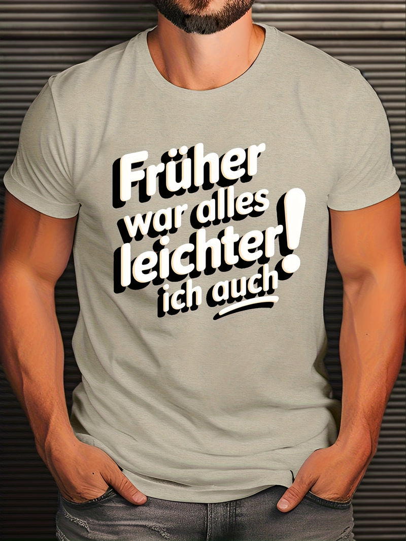 Men’s T-Shirt Playful German nostalgic typography Crinkle.