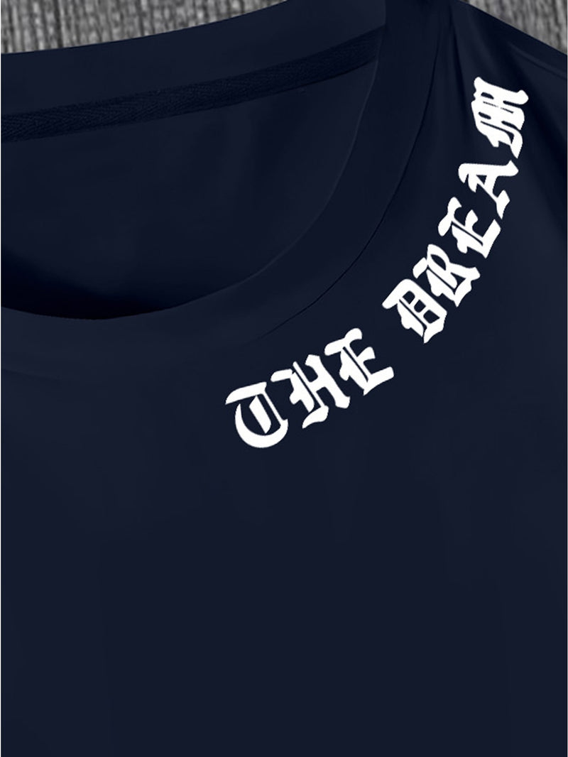 Men's Graphic Print Round Neck Short Sleeve, a Gift for Boyfriends.