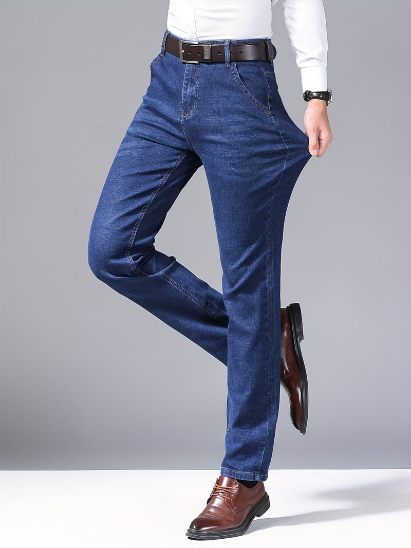 Men's Stretch Slim Straight-Leg Jeans for Spring And Autumn.