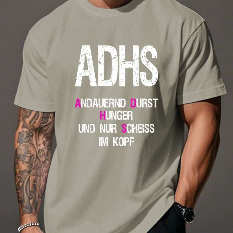 Men’s Funny German Humor Crinkle Plus Size T-Shirt.