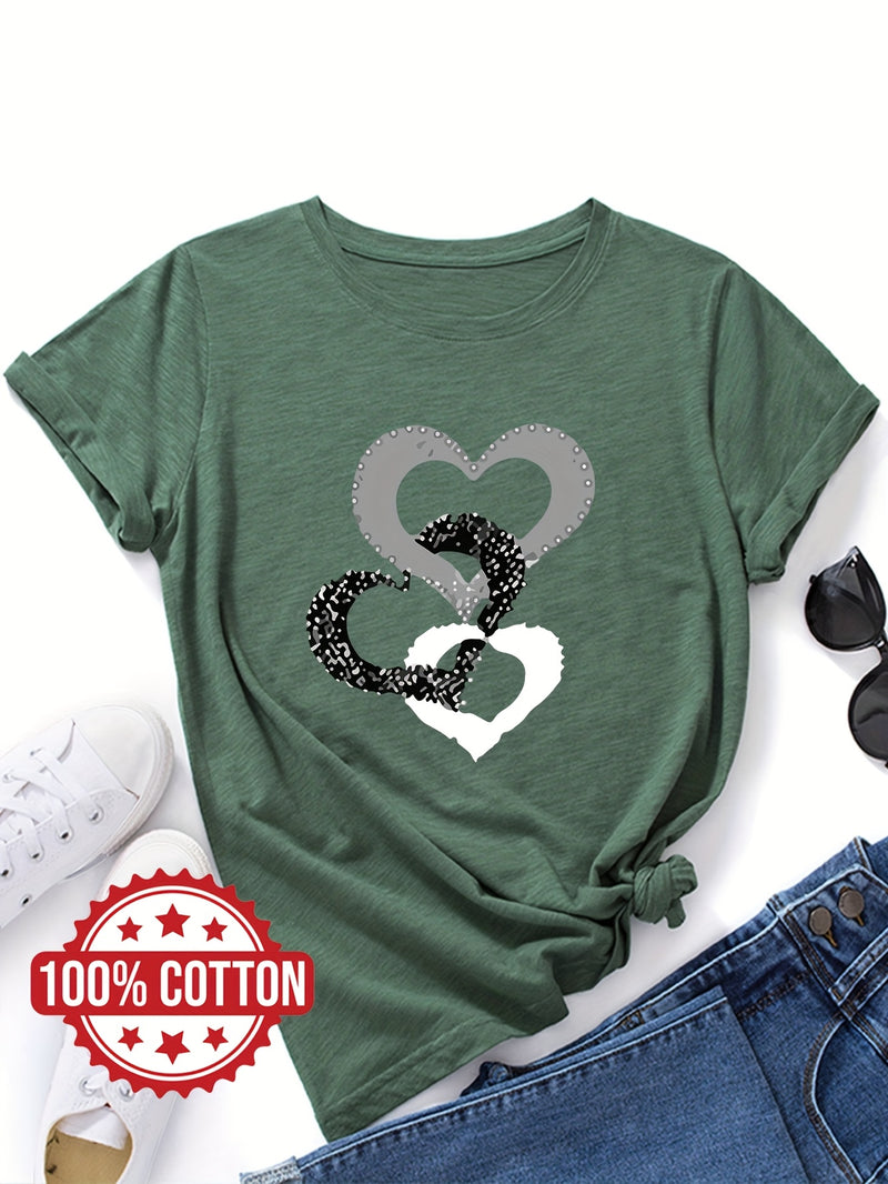 Women's "Love" Graphic Print T-Shirt.