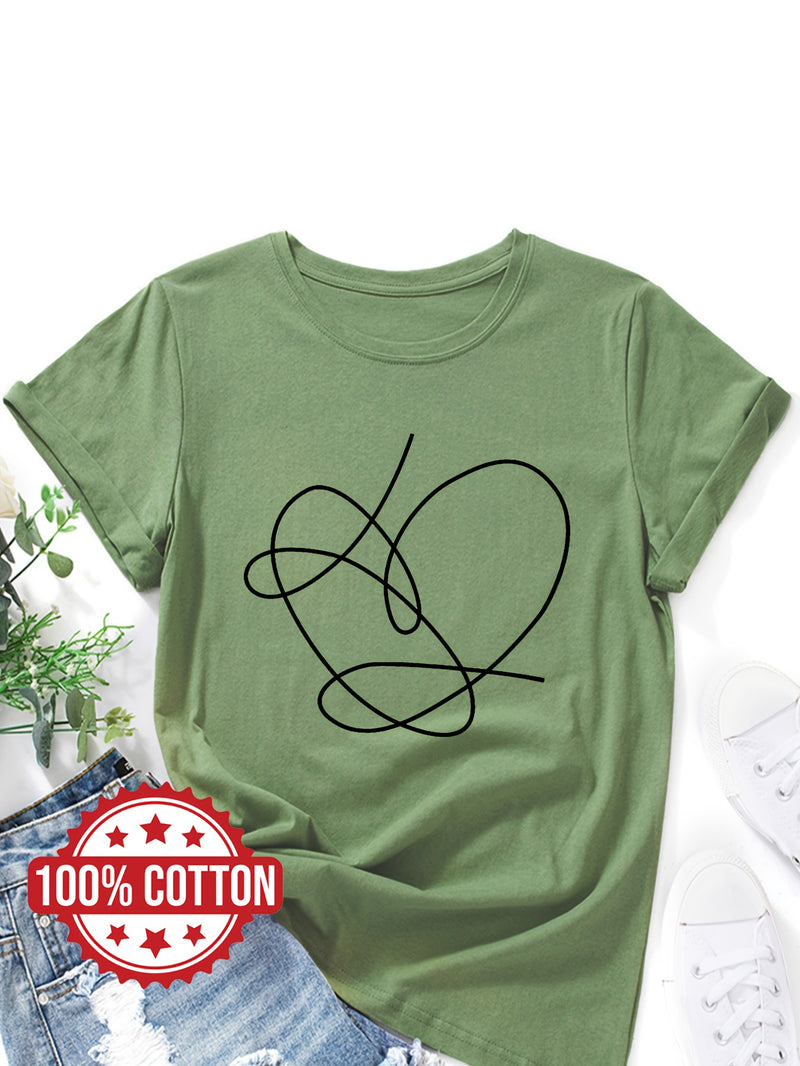 Women's Minimalist Modern Abstract T-Shirt.