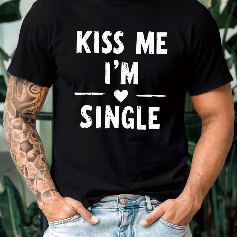 Men's Casual Short-sleeved Round Neck T-shirt.