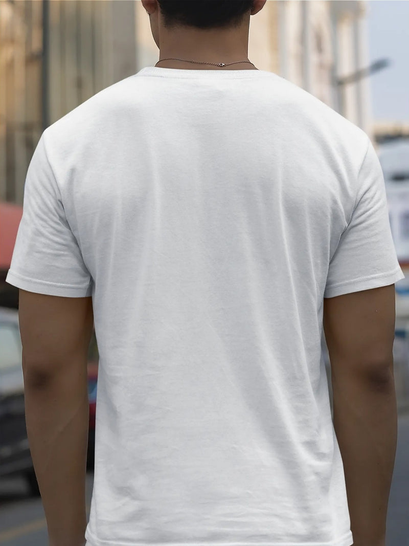 Men's Casual Summer Sports T-Shirt Made from a Blend.