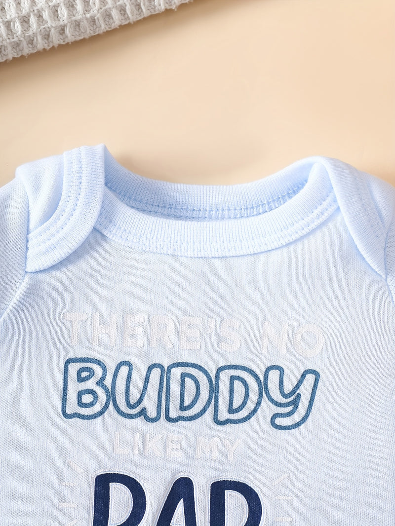 3pcs Newborn Baby Boy Romper Set, Soft, Breathable, and Comfortable.