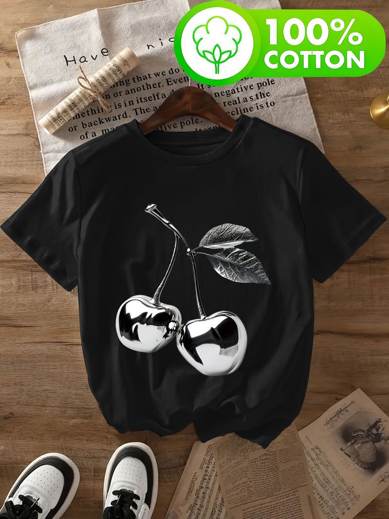 Women's Pure Cotton Fashion T-Shirt.