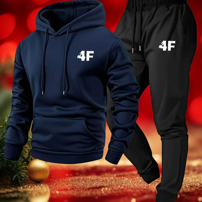A Two-Piece Set Consisting of a Hoodie And Sweatpants for Men.