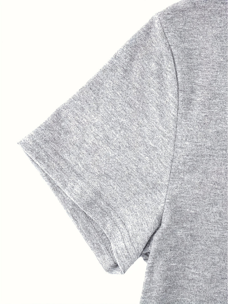 2pcs Women's Y2K Elegant V-Neck Short-Sleeve Blouse & Matching Shorts.