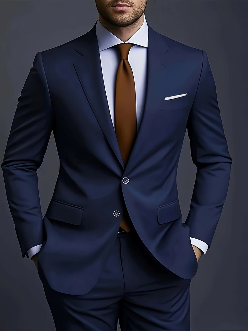 Men's Premium New Two-Piece Suit, Suitable for Weddings, Parties.
