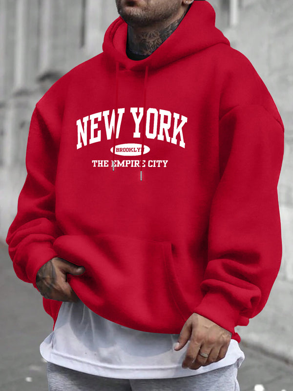 Men's hooded sweatshirt.