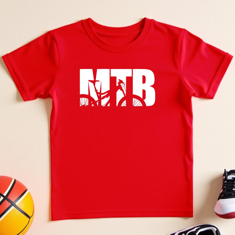 Cartoon Bicycle Print T-Shirt for Boys And Girls.