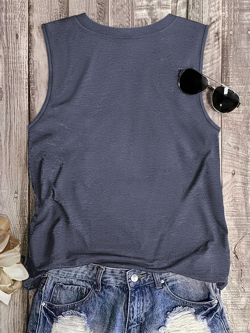 Women's Vintage Little Red Riding Hood & Wolf Print Tank Top.