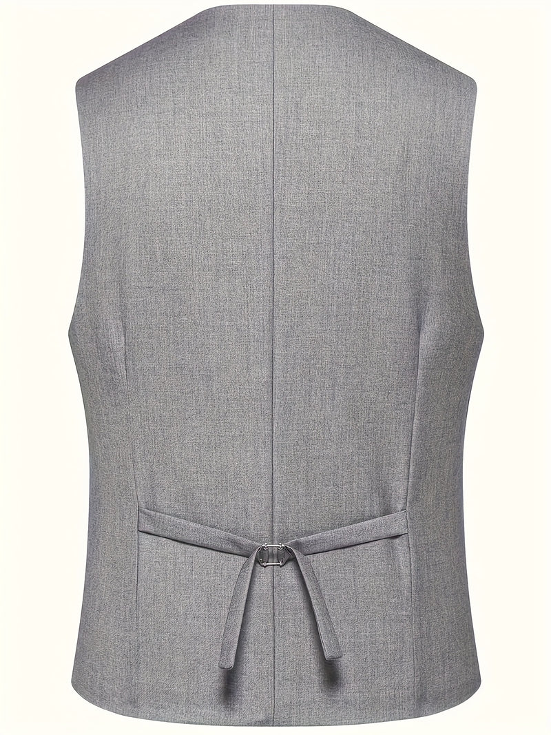 Men's 2pcs Suit, Consisting of a Vest And Dress Pants.