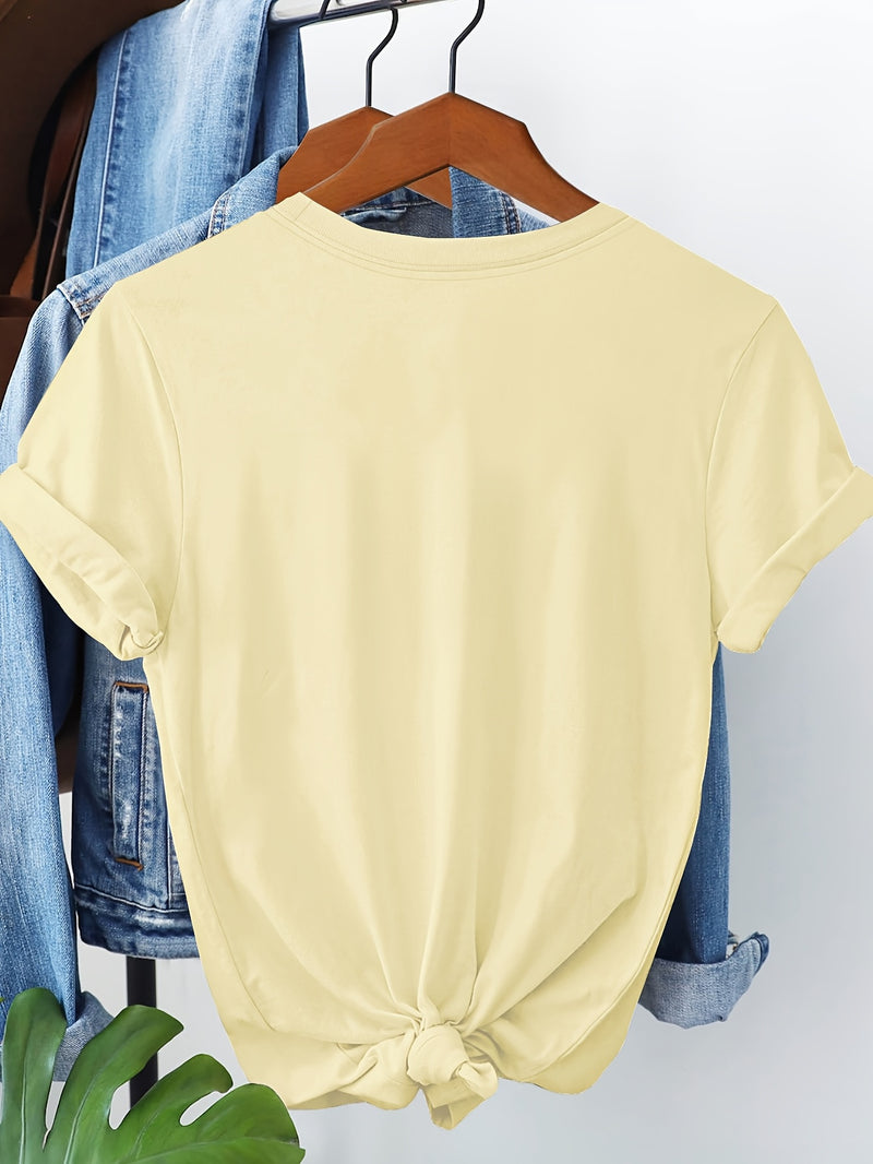 Women's Pink Short Sleeve T-Shirt.