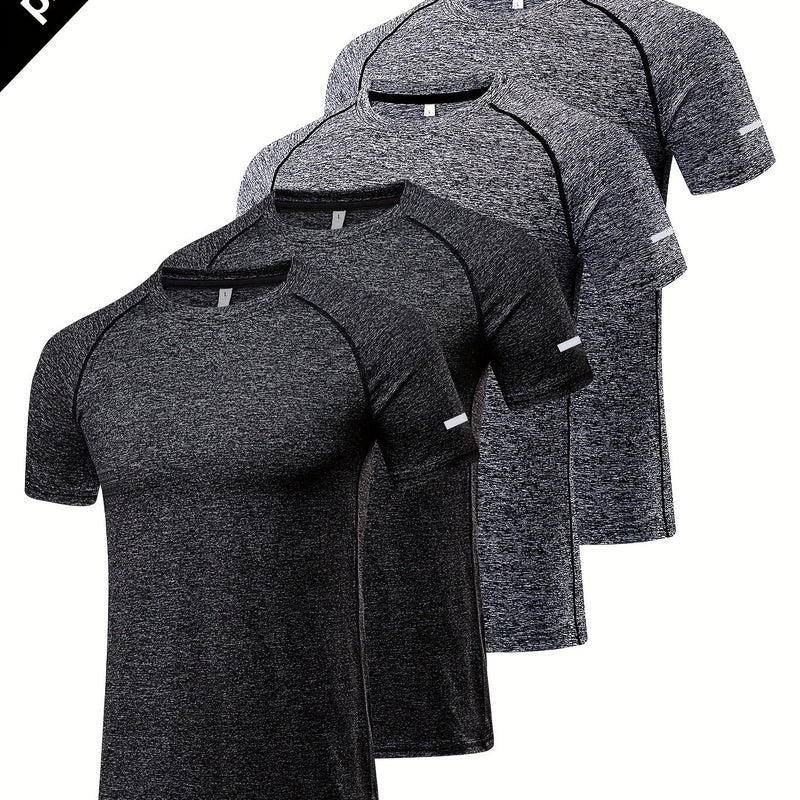 Men's 4pcs Set of Summer Sports T-Shirts.