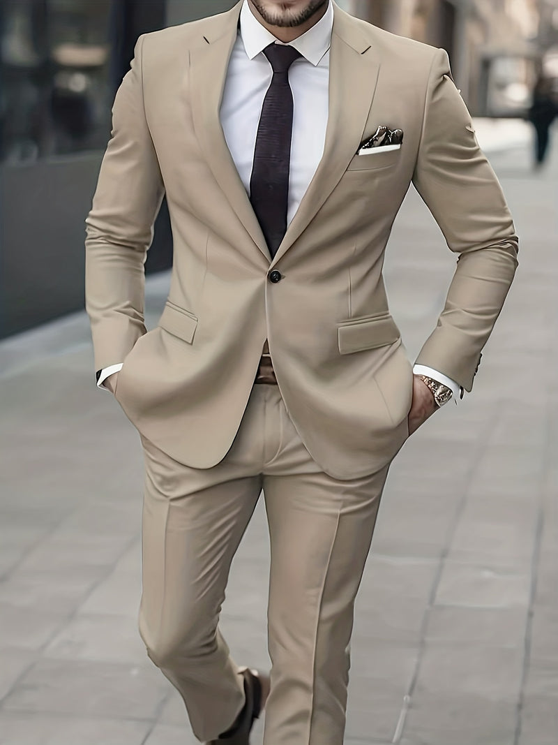Men's 2pcs Suit, Consisting of a Blazer And Trousers.