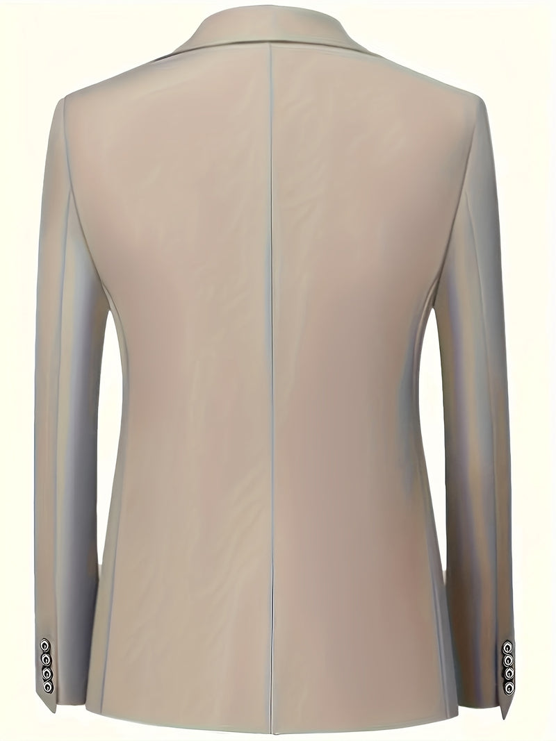 Men's High-End 3pcs Suit Set, Plus Size Men's Suit Set with Pants and Vest.