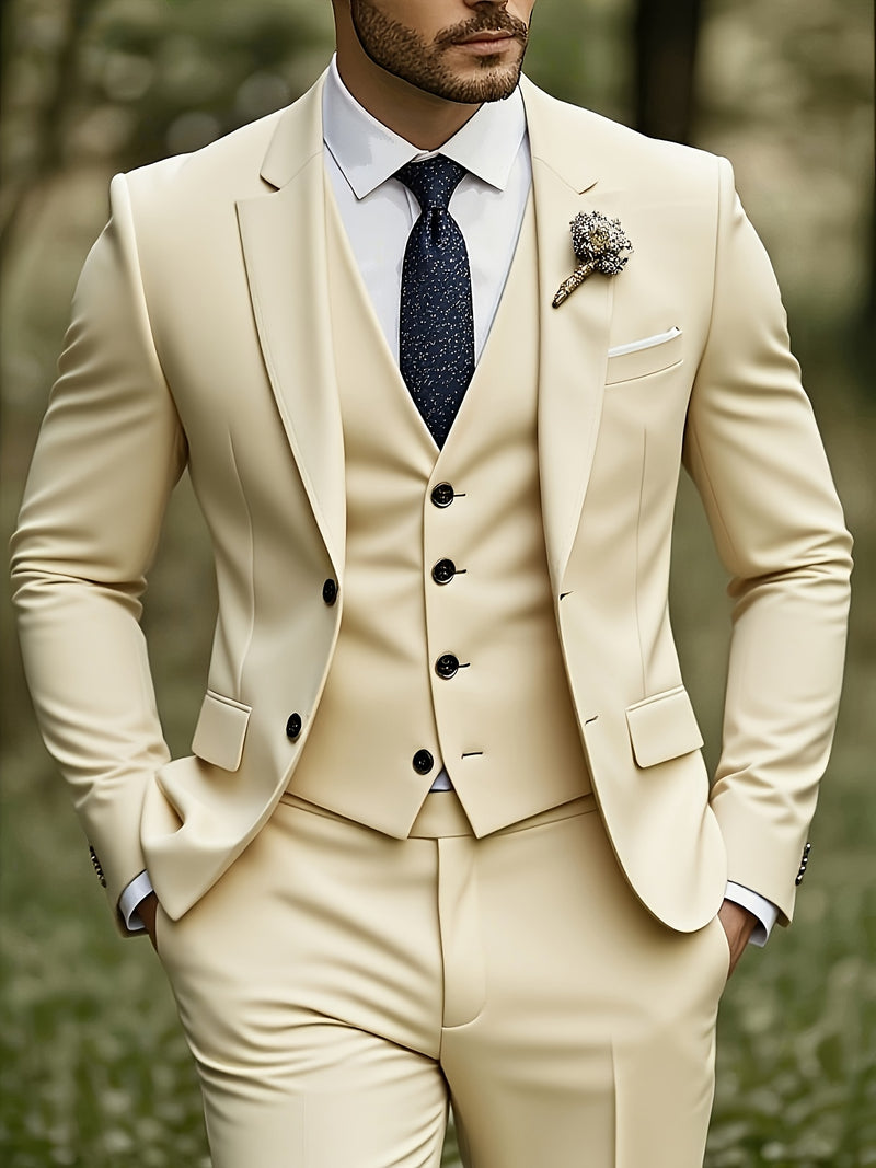 Men's 2pcs Suit, Consisting of a Blazer And Trousers.