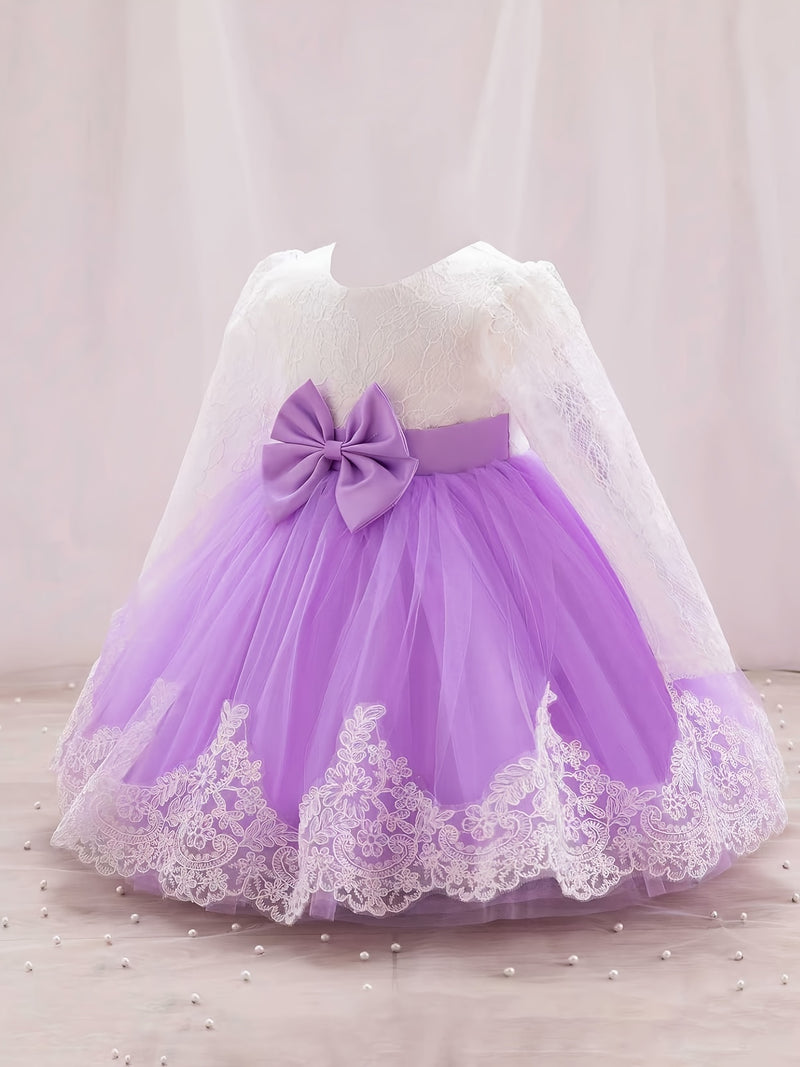 New Bow Children's Dress, Infant & Toddler Christening Gown.