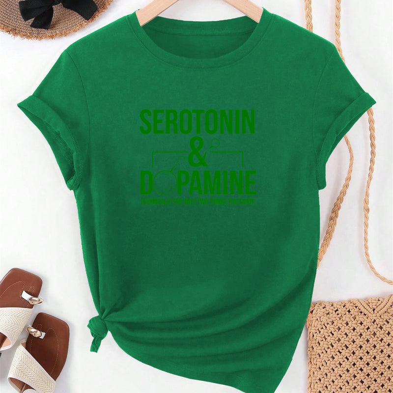 Women's Graphic Summer Casual Short-Sleeve T-Shirt.