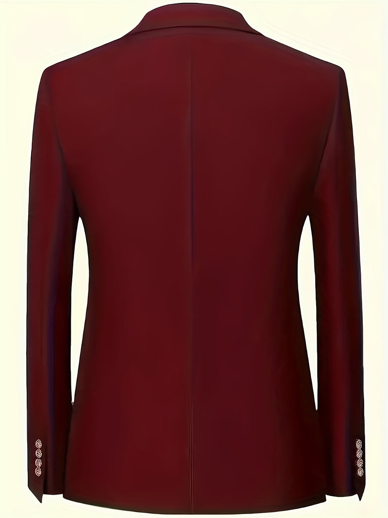 Men'S 2pcs Wedding Suit Set | Slim-Fit Business Blazer and Classic Trousers.