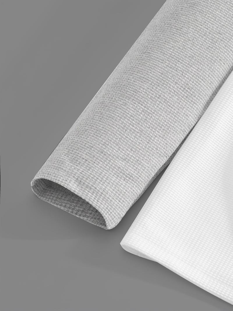 Men's Waffle 2pcs Hooded Sweatshirt Set Top Color Block.