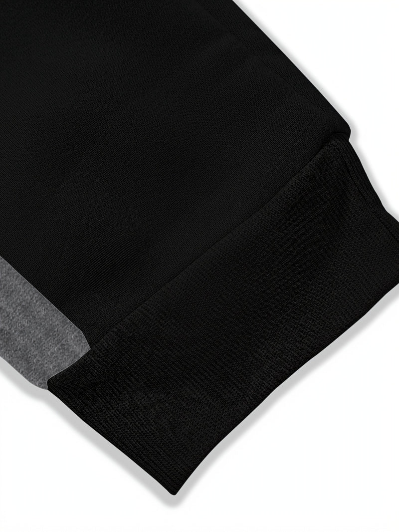 Men's Color Blocked Drawstring Sports Pants with Eye-catching Print Design.