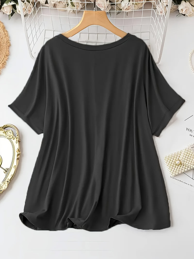 Women’s Plus-Size Stylish Casual T-Shirt.