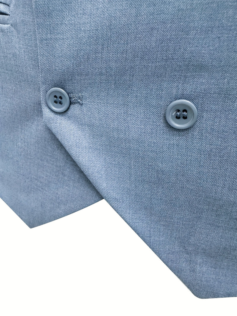 Men's Classic One-Button Suit - 3pcs Suit.