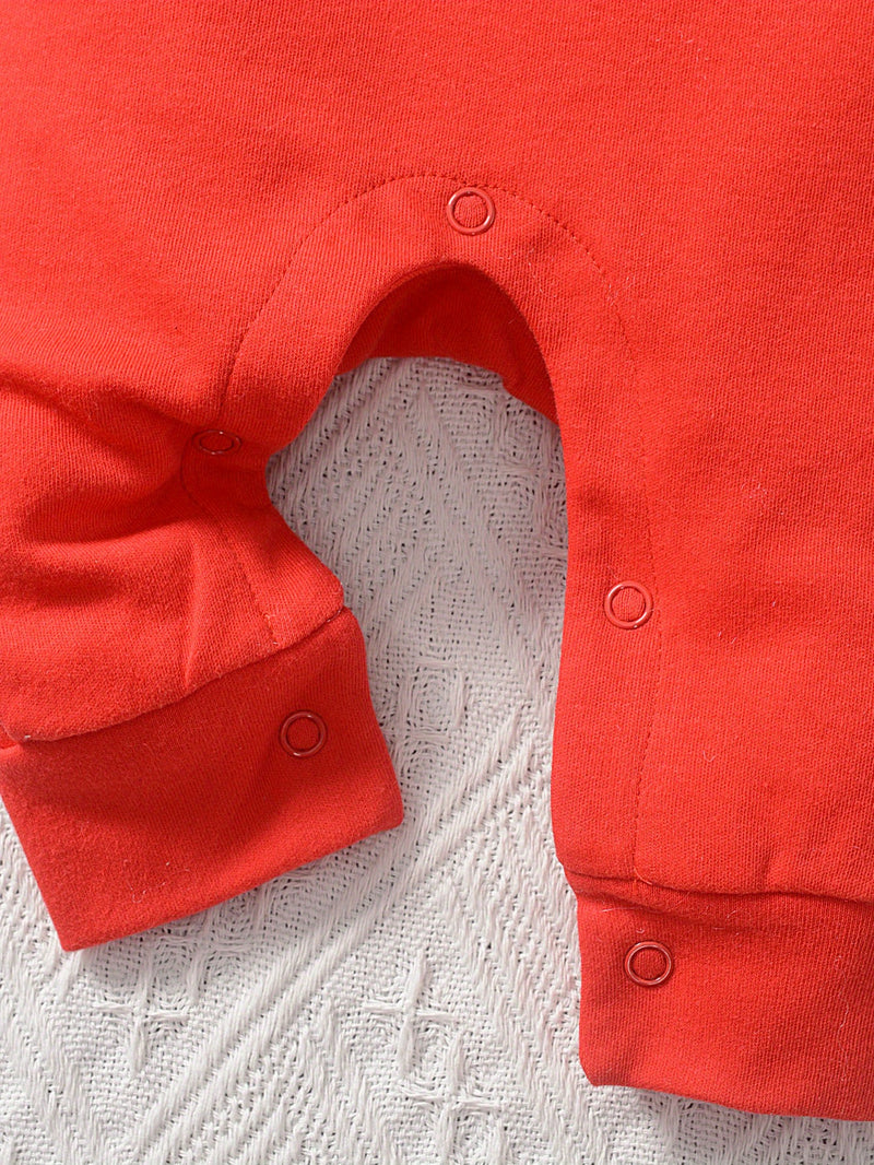 Pure Long-Sleeve Print Bodysuit, Casual Long-Sleeve Jumpsuit for Autumn.