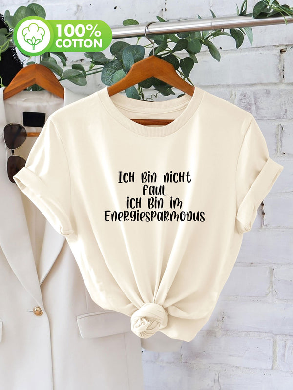 Women’s Short-Sleeve Round-Neck Pure T-Shirt.