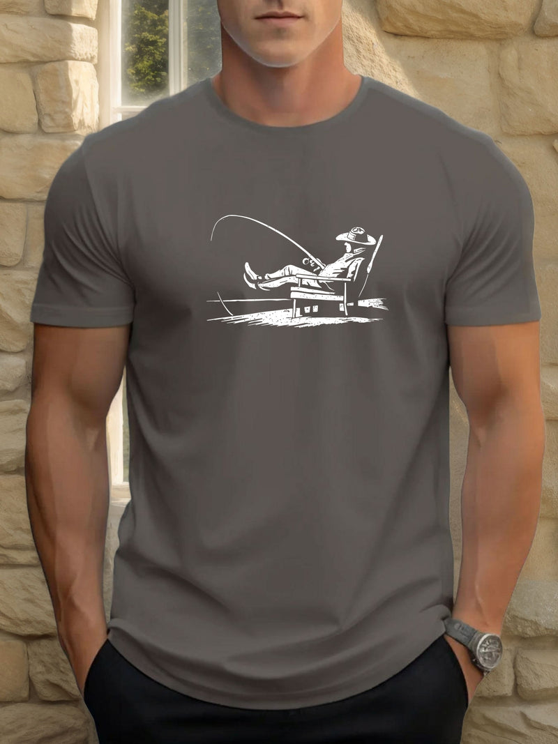 Men'S Casual Summer Cotton Crew Neck T-Shirt.