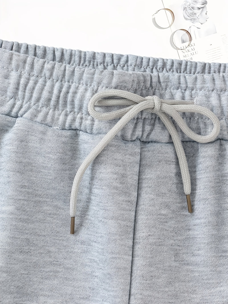 3pcs Women's Elegant Casual Jogger Shorts - Geometric Print.