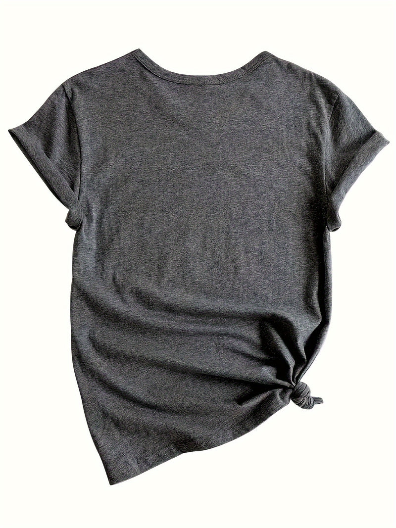 Women’s Casual Sports Loose Heart Graphic T-shirt.