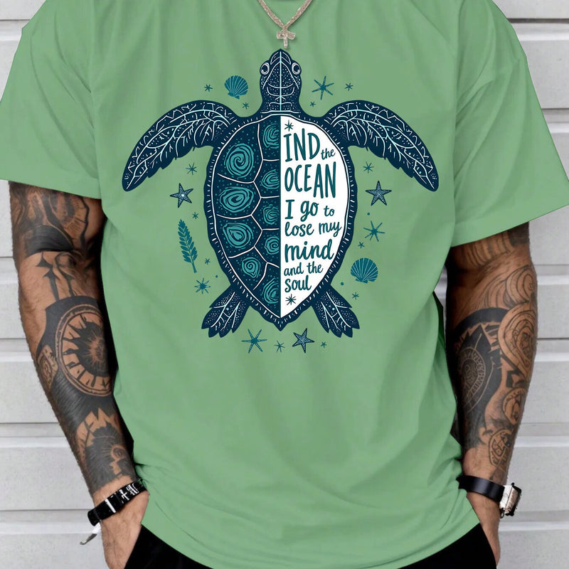 Men's Fashion Short Sleeve Print T-Shirt.