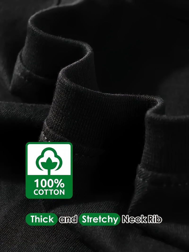 Men's heavyweight Cotton crew-neck T-shirt.