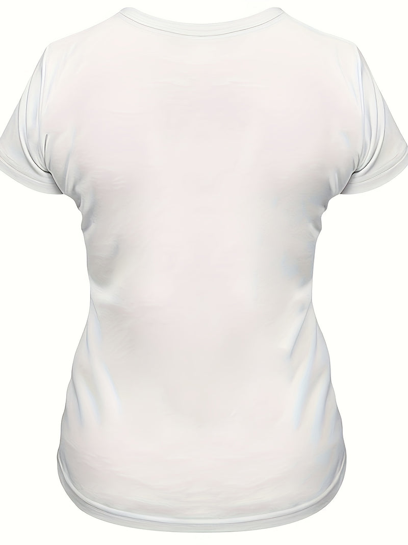 Elegant Women's Short Sleeve Round Neck Crew.