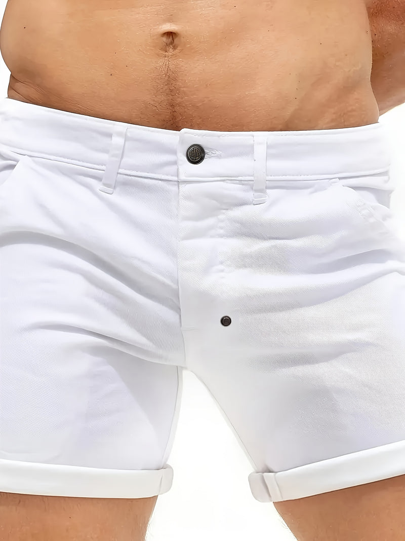 Gengyuan'S of Men'S Casual Stretch Denim Shorts - Classic Regular Fit.